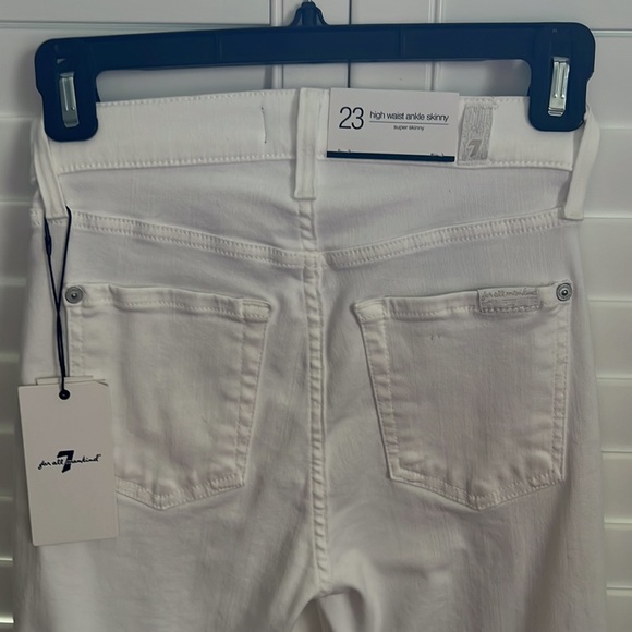 High waisted white ankle skinny jeans - Picture 3 of 3